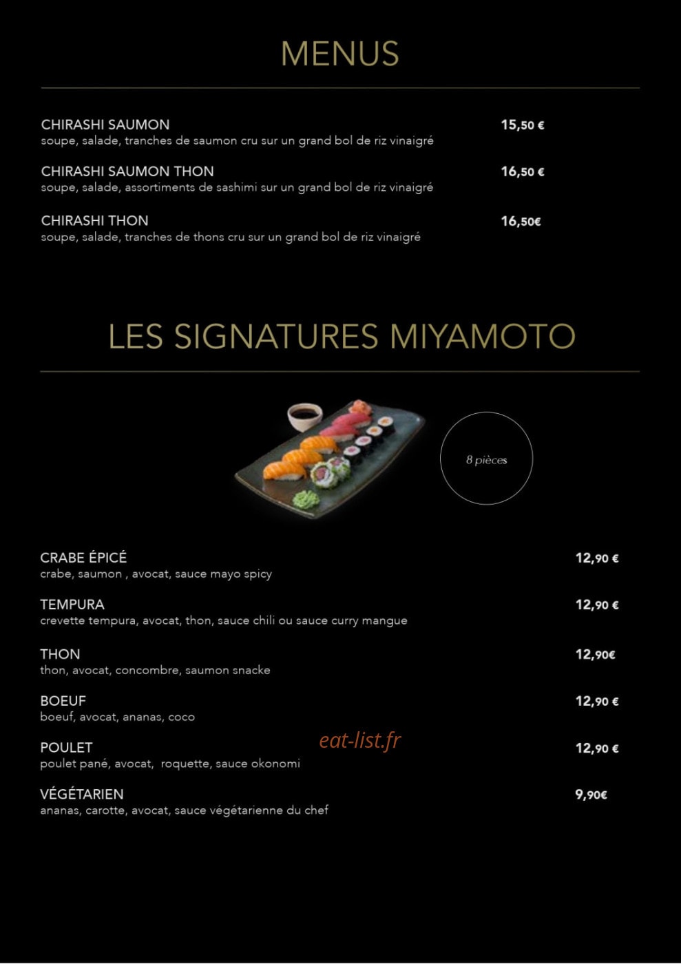 Le comptoir de Miyamoto — carte page 2