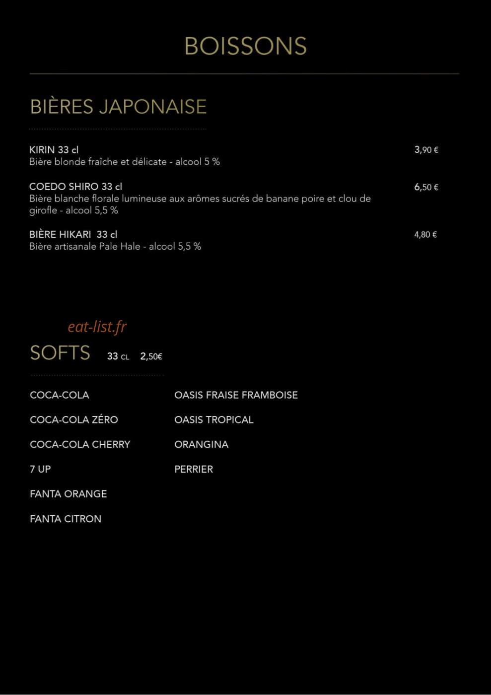 Le comptoir de Miyamoto — carte page 9