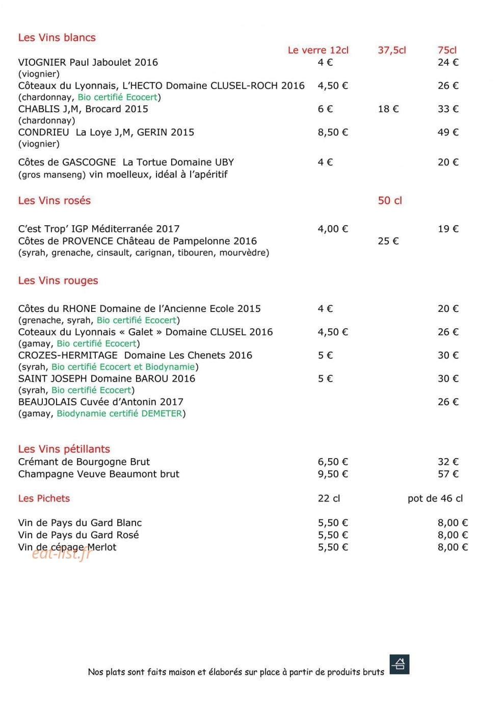 La Table De César — carte page 8