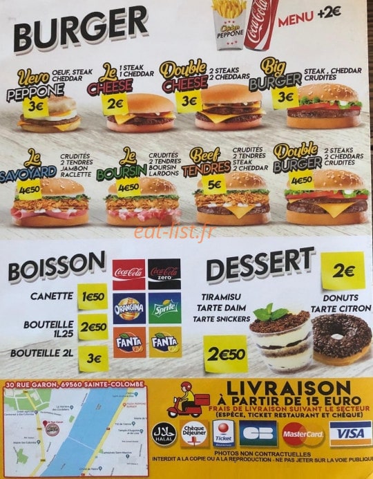 Chicken Peppone — carte page 3