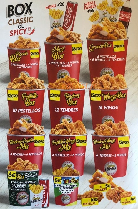 Chicken Peppone — carte page 1