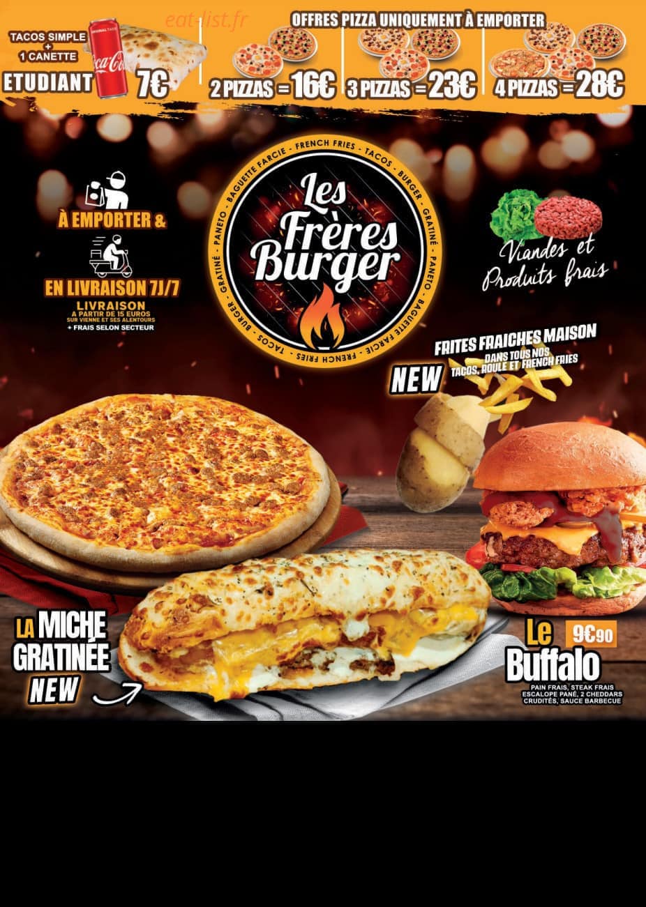 Les freres burger — carte page 1
