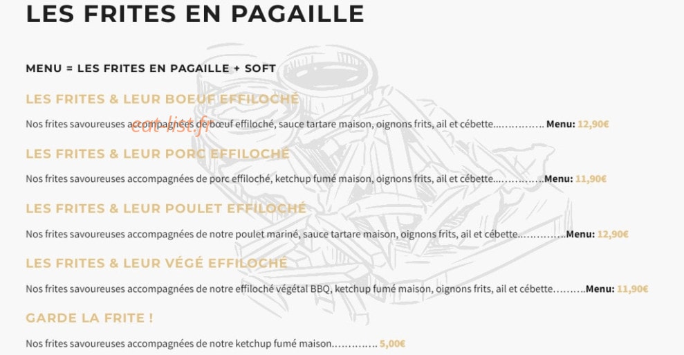 Smoké and Fries — carte page 3
