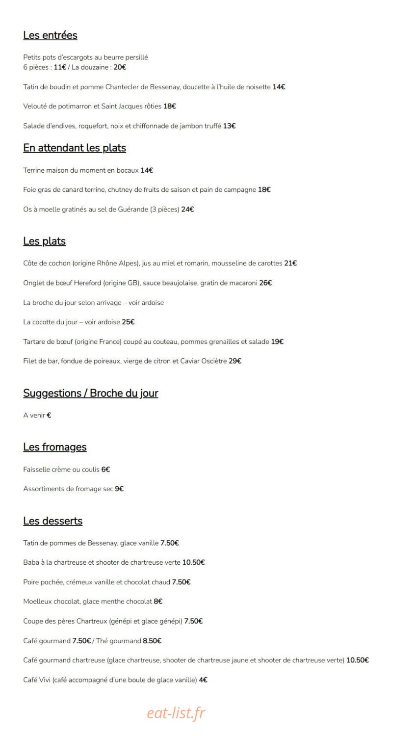 Comme Avant — carte page 2