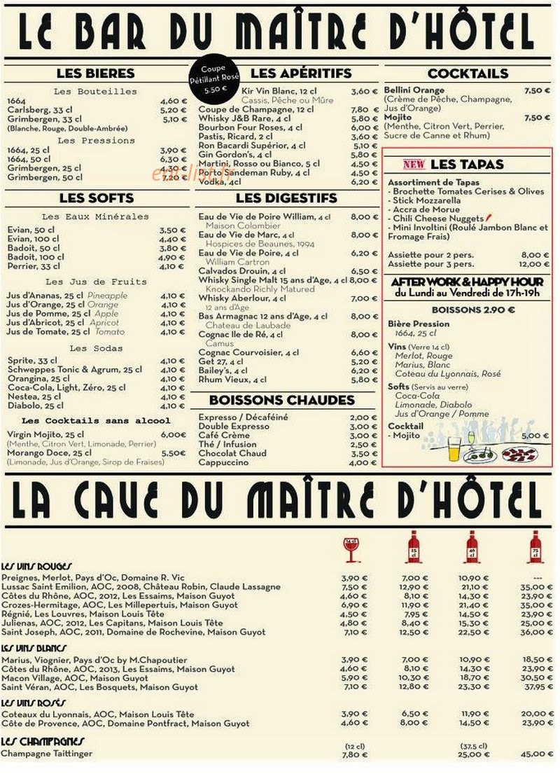 Le Bistrot — carte page 2
