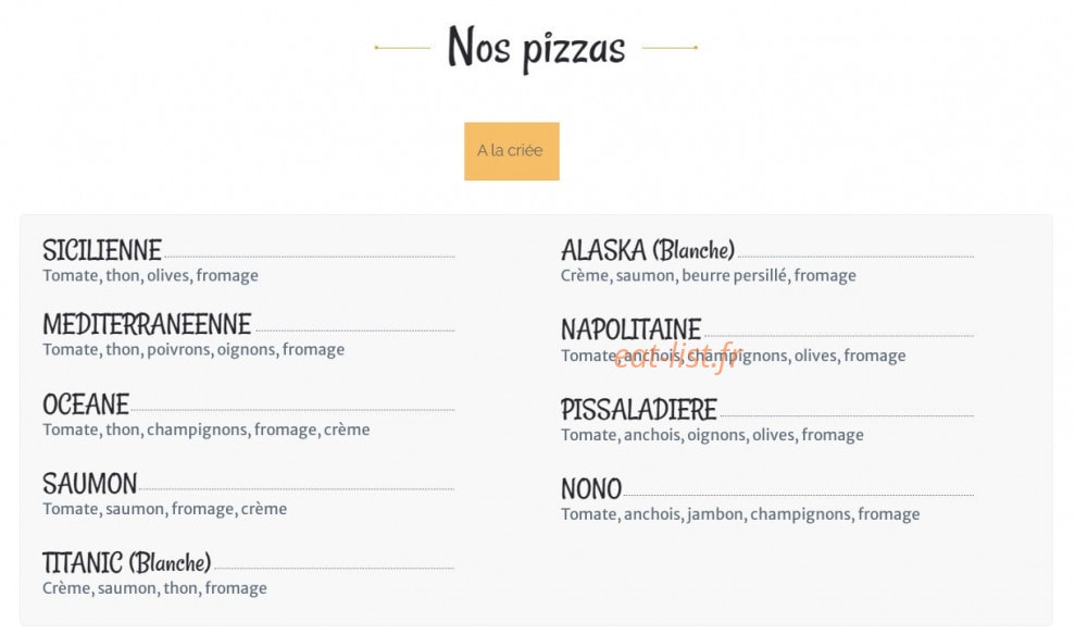 My Comptoir — carte page 5
