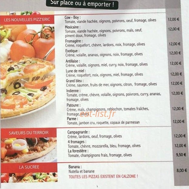 Pizz’Eric — carte page 2