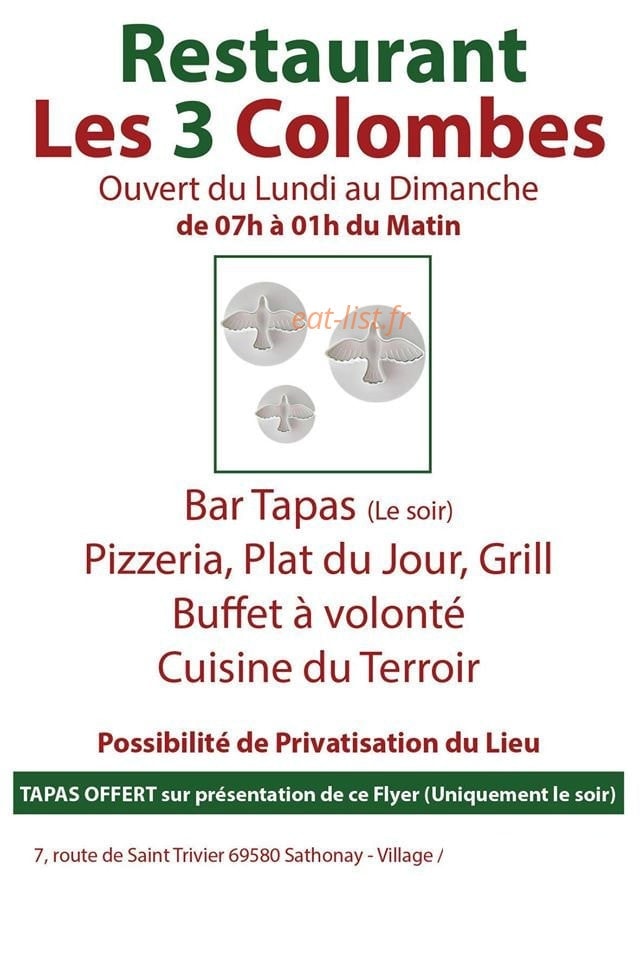 Les 3 Colombes — carte page 1