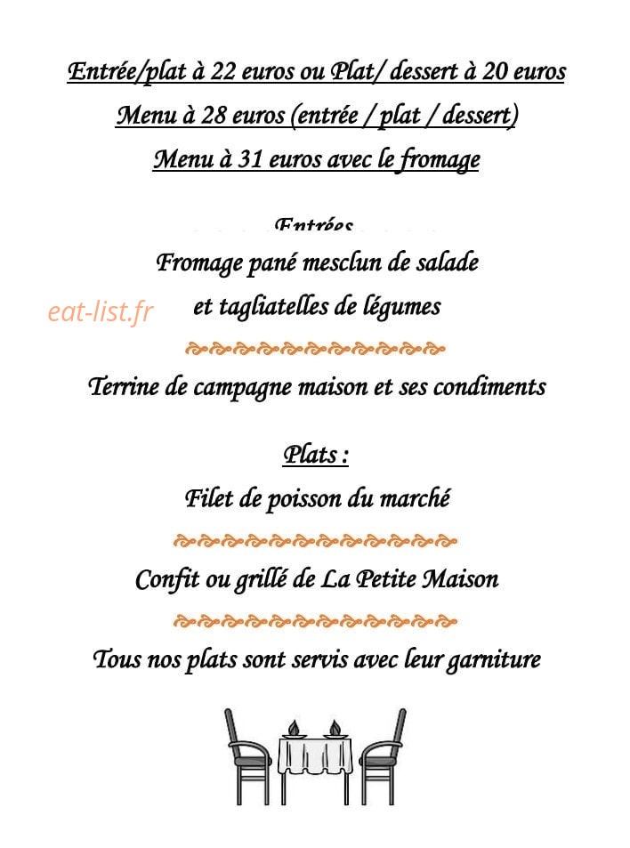 La Petite Maison à Coise Menu Et Photos