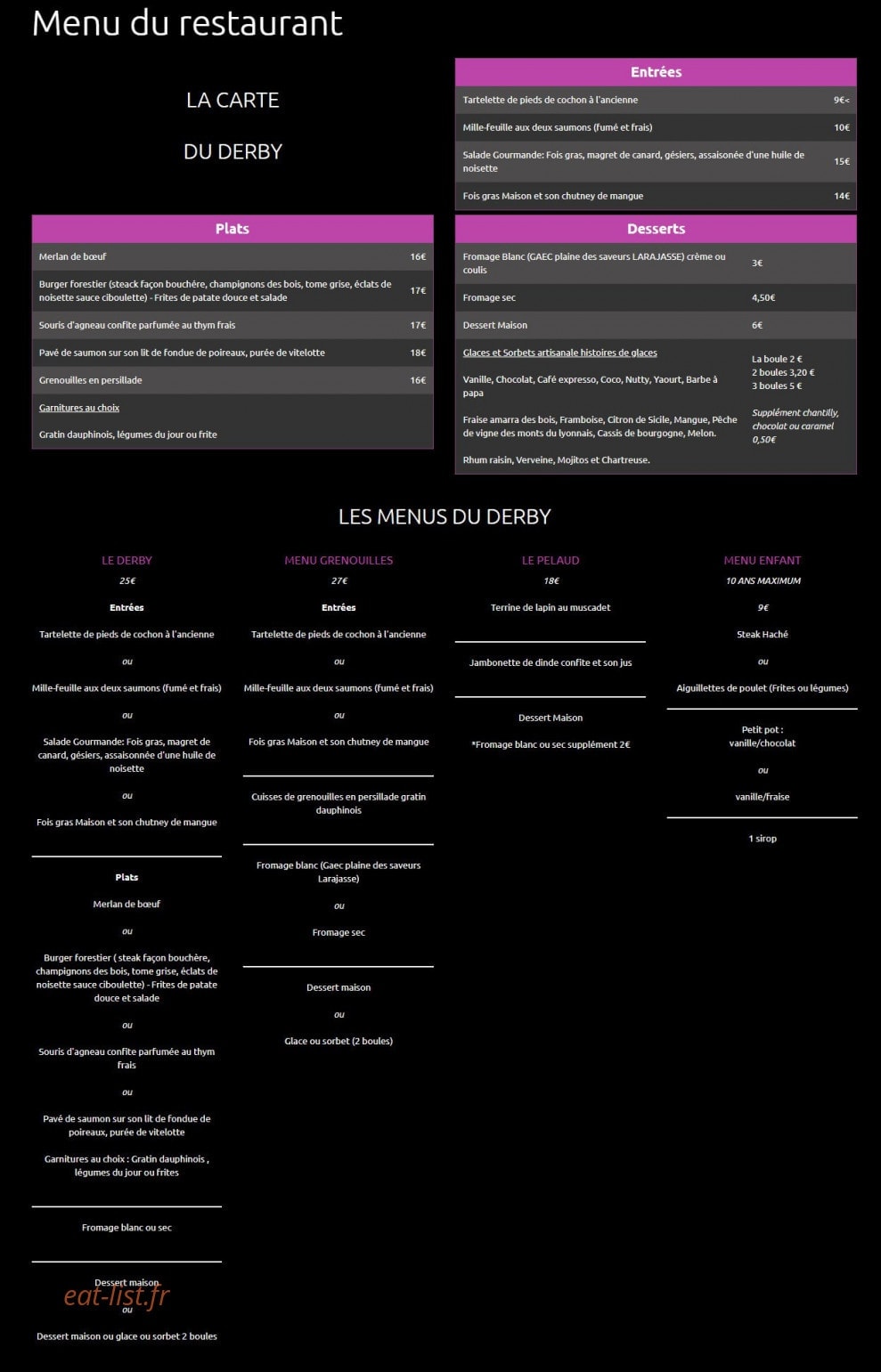 Le Derby — carte page 1