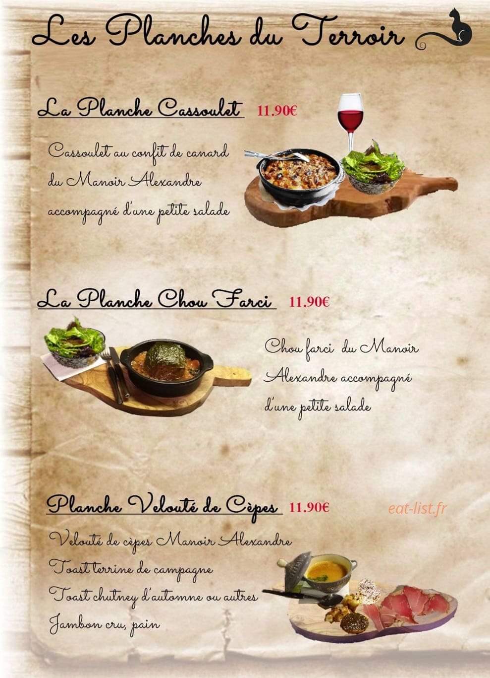 Ô Chat Gourmand — carte page 3