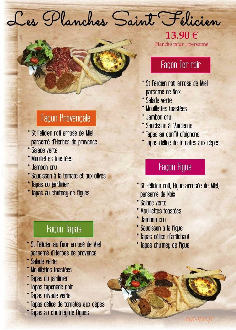 Ô Chat Gourmand — carte page 1