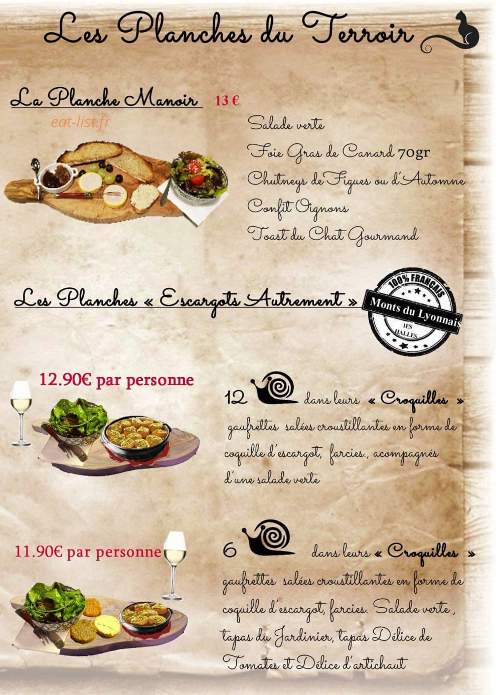 Ô Chat Gourmand — carte page 4