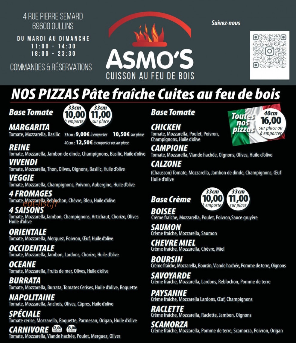 Asmos pizza — carte page 2
