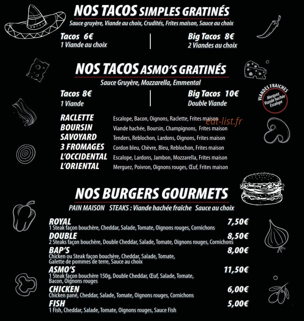 Asmos pizza — carte page 3