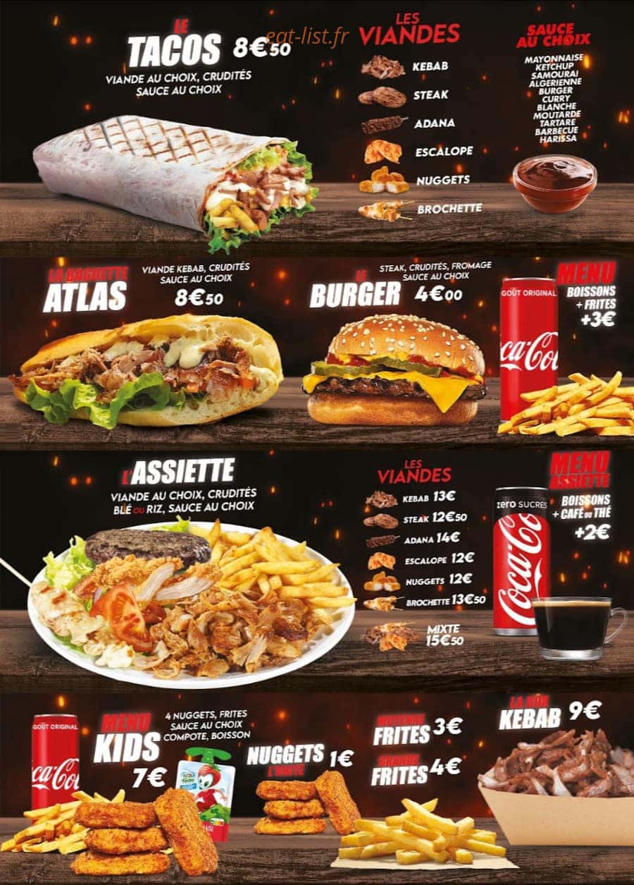 Atlas Kebab — carte page 1