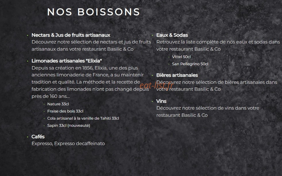 Basilic & Co — carte page 6