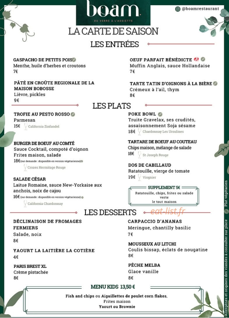 Boam — carte page 1
