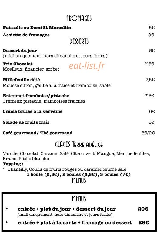Cafe Charmant — carte page 2