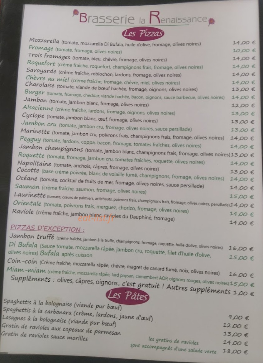 La Renaissance — carte page 1