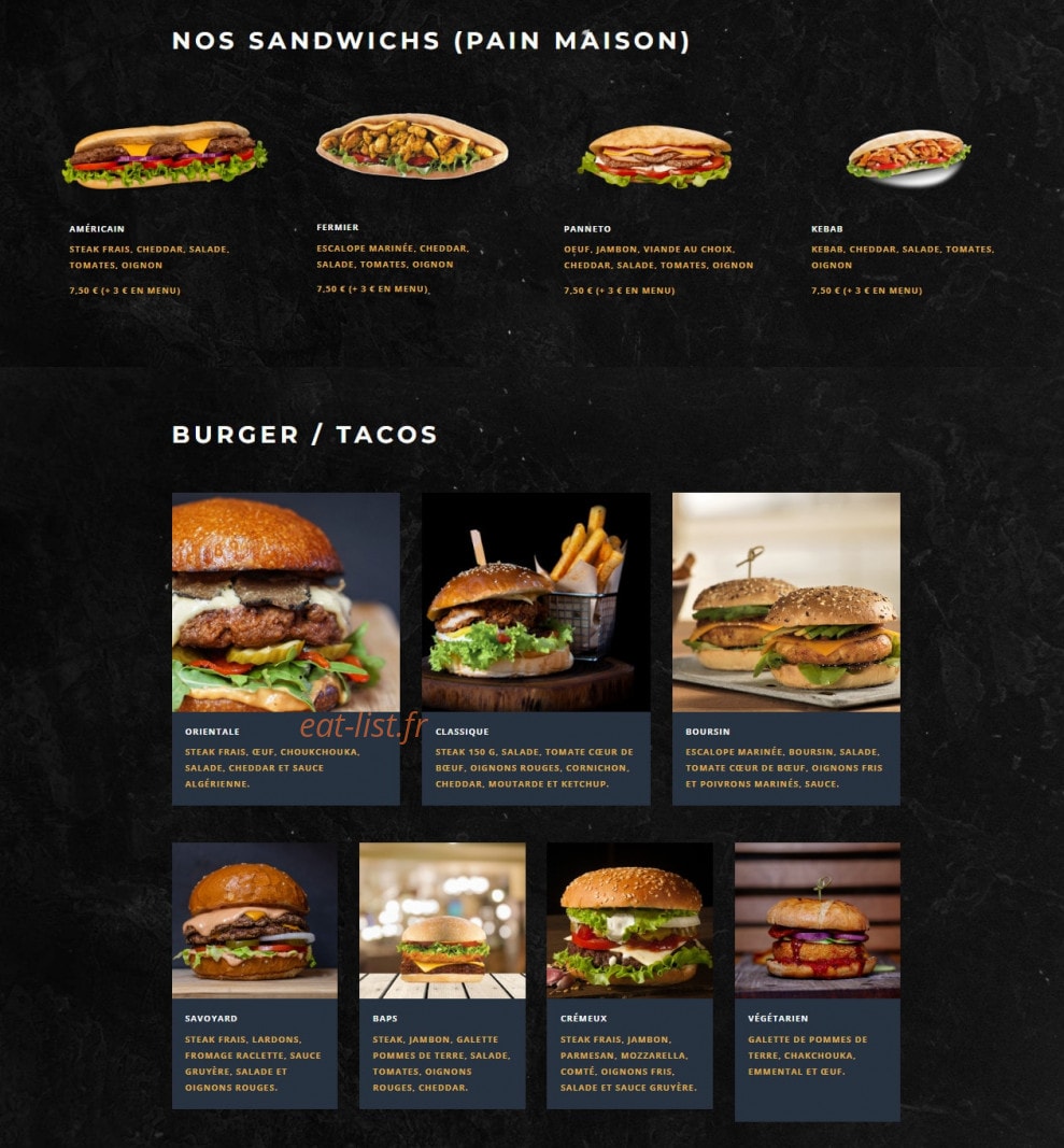 Le Buns — carte page 1