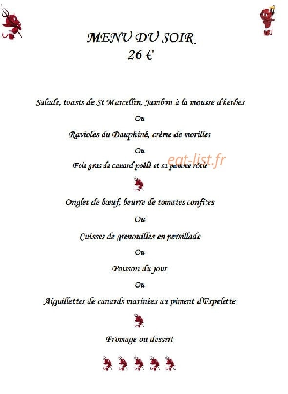 Le P'tit Diabl'au Thym — carte page 1