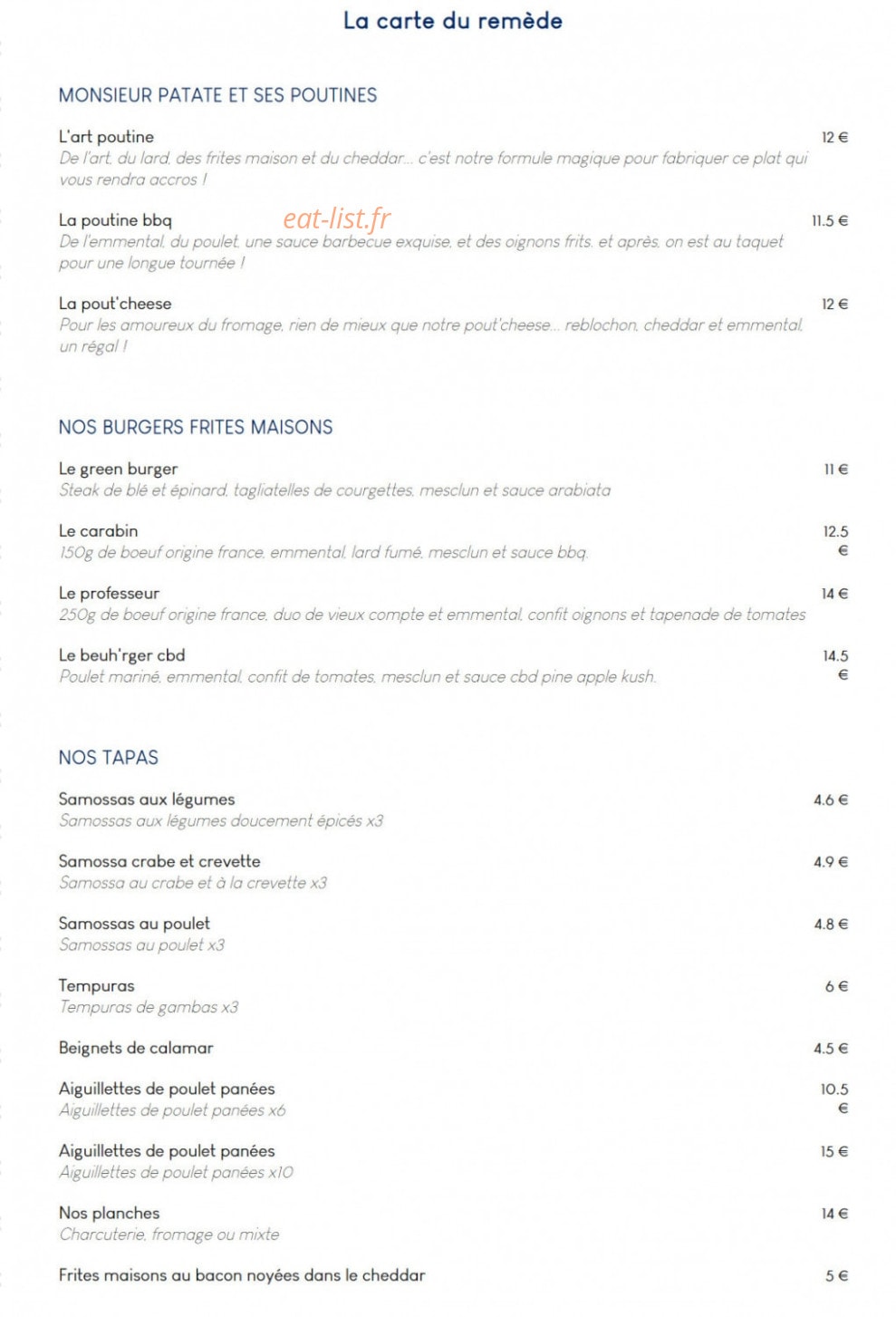 Le Remède — carte page 1