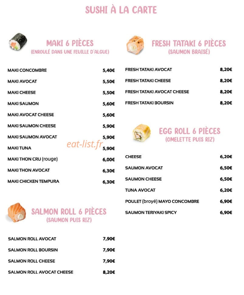 Sakura Sushi — carte page 7