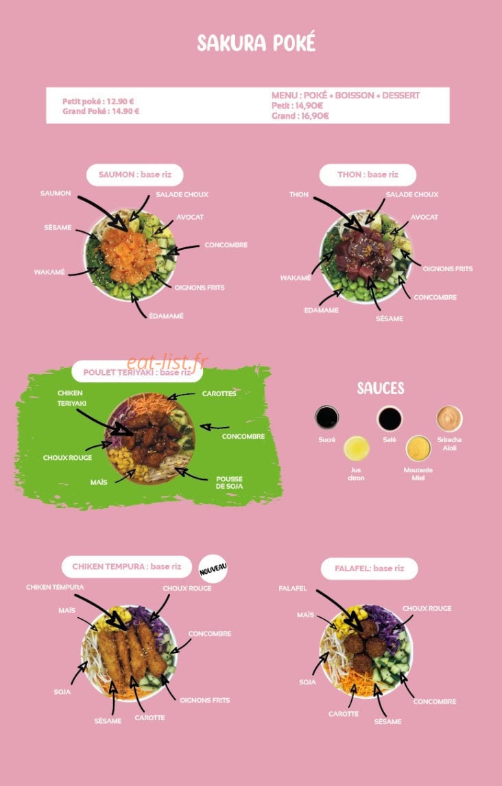 Sakura Sushi — carte page 3