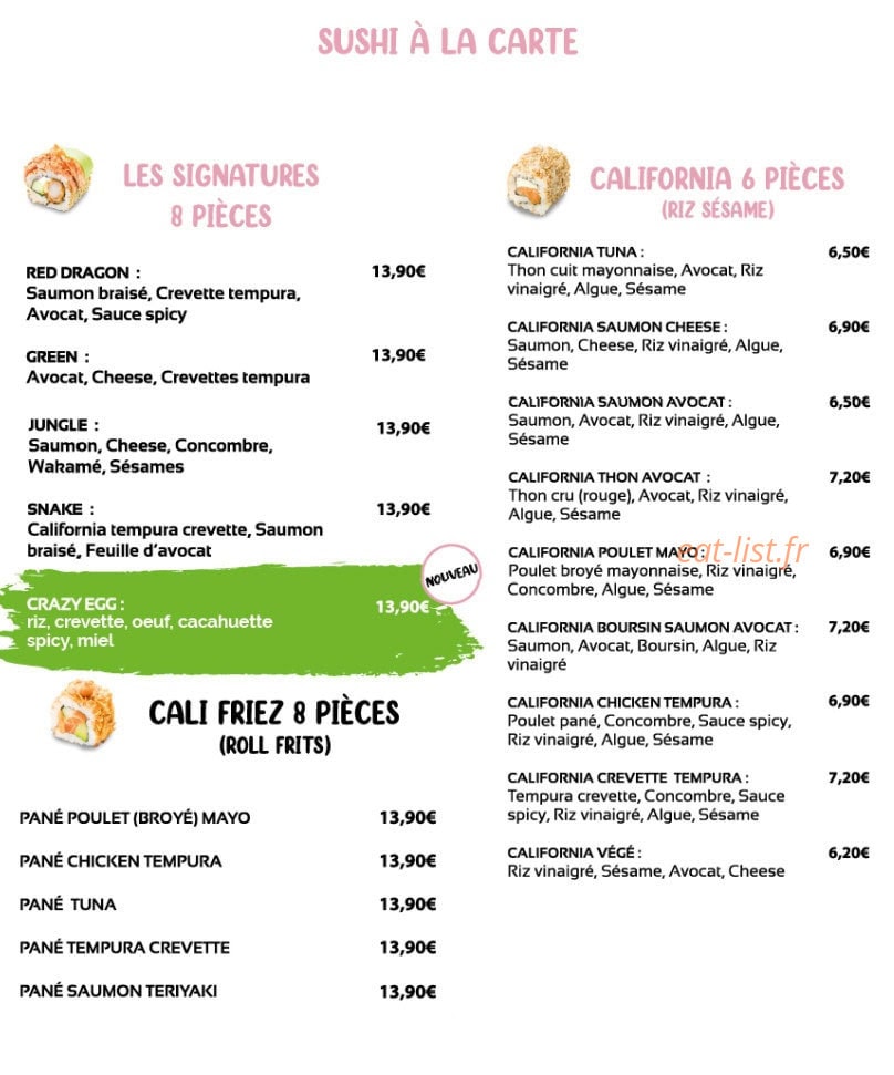 Sakura Sushi — carte page 5