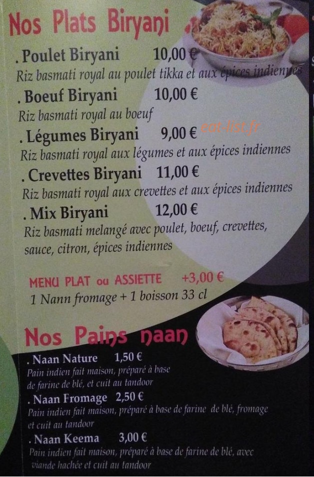 Tandoori Place — carte page 4
