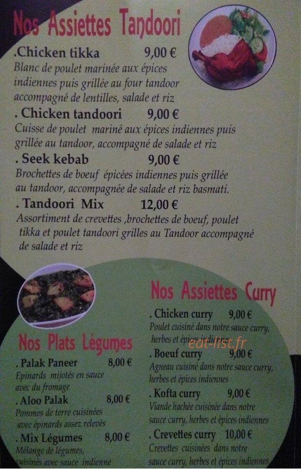 Tandoori Place — carte page 2