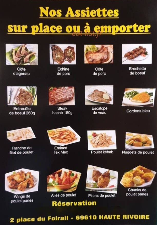 Bar restaurant Lesiz — carte page 1