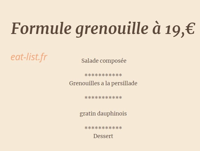Au gourmet de meys — carte page 1