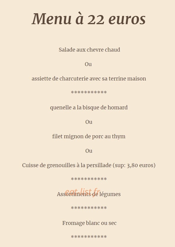 Au gourmet de meys — carte page 2