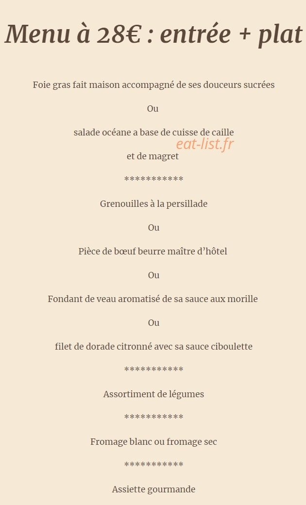 Au gourmet de meys — carte page 3
