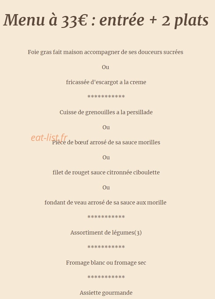 Au gourmet de meys — carte page 4