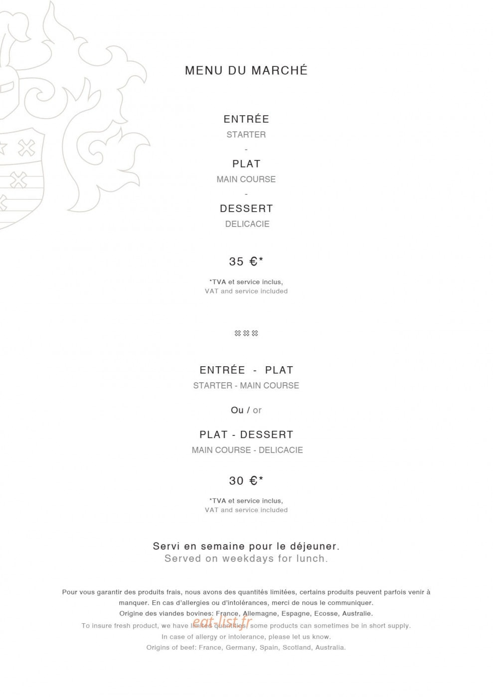 Château de Bagnols — carte page 1