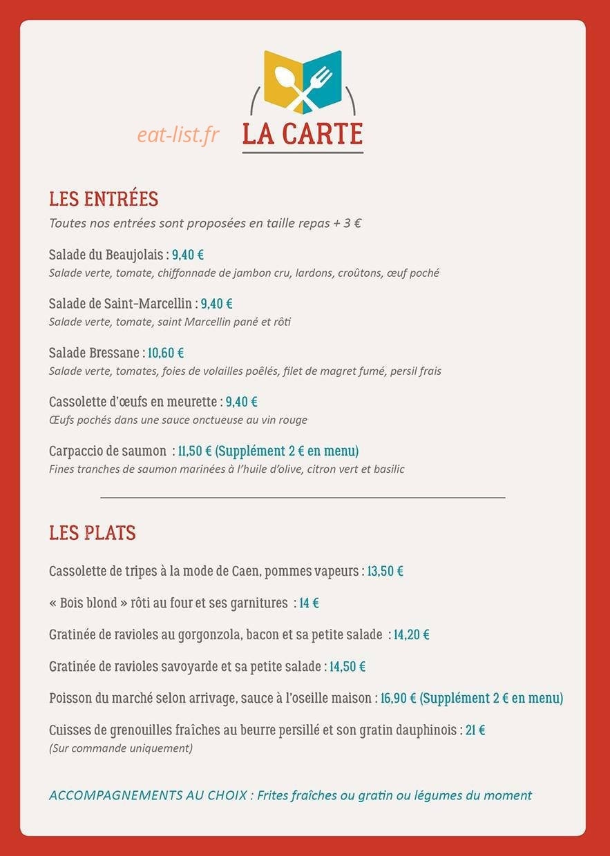 Le Petit Bagnolais — carte page 4