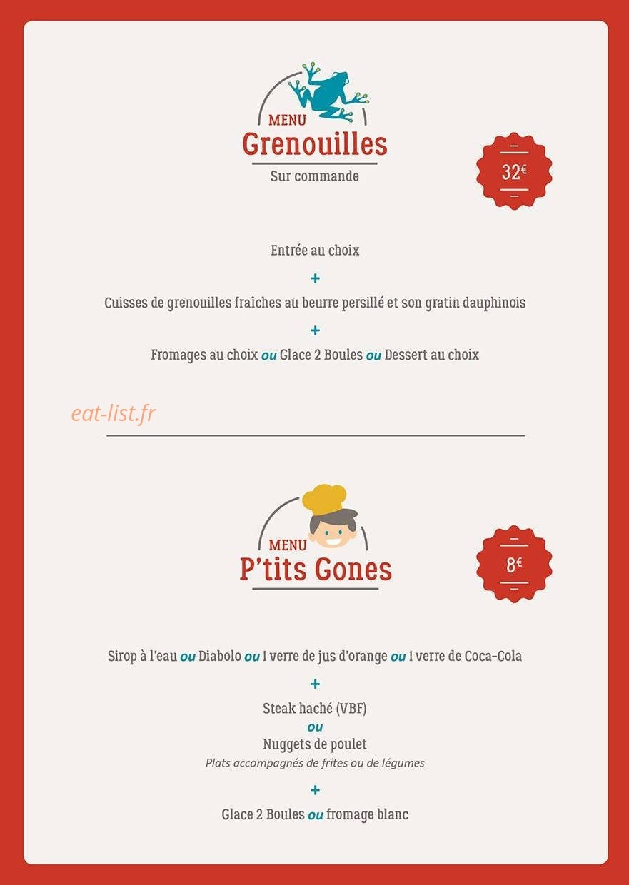 Le Petit Bagnolais — carte page 2