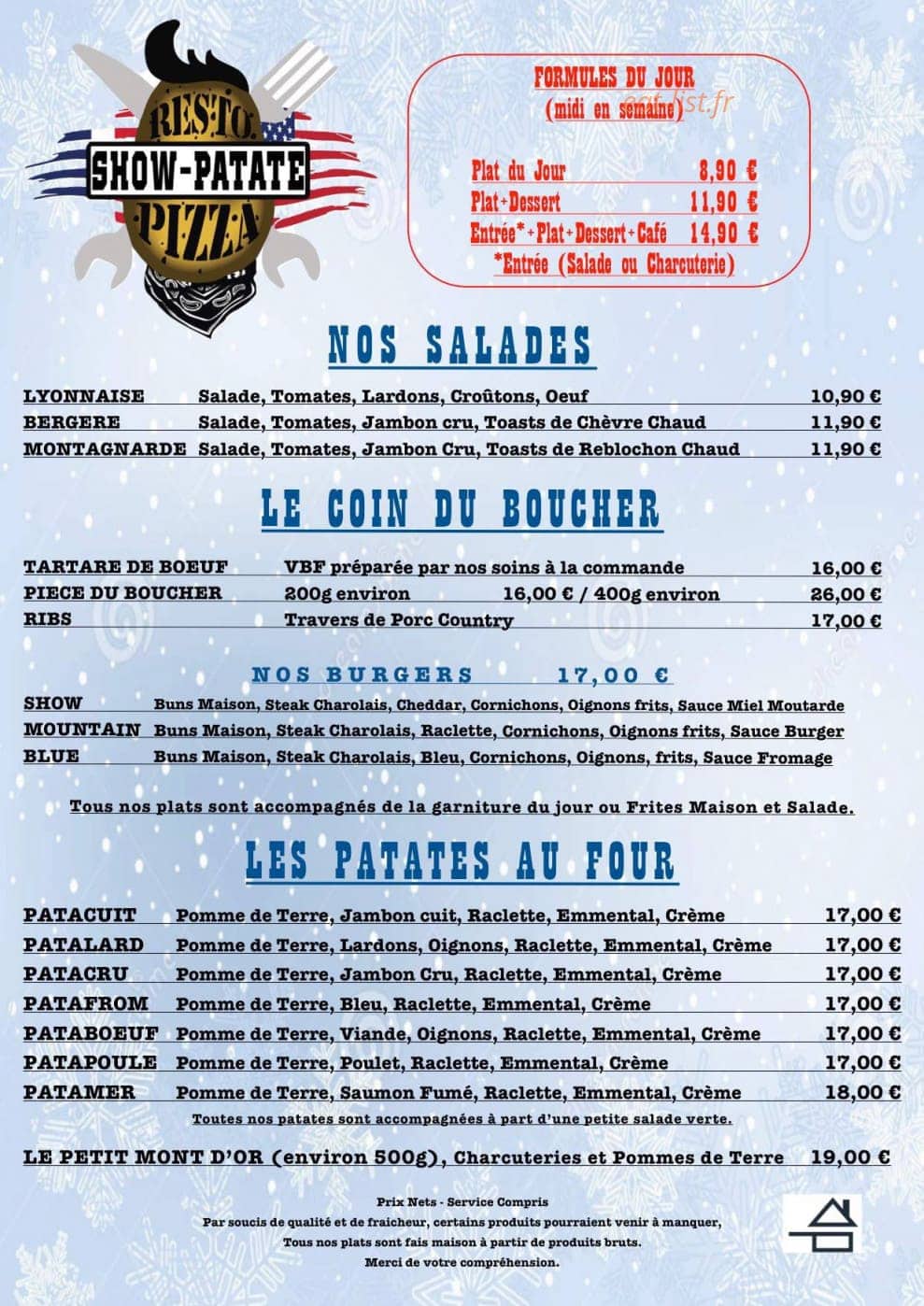 Show-Patate — carte page 1