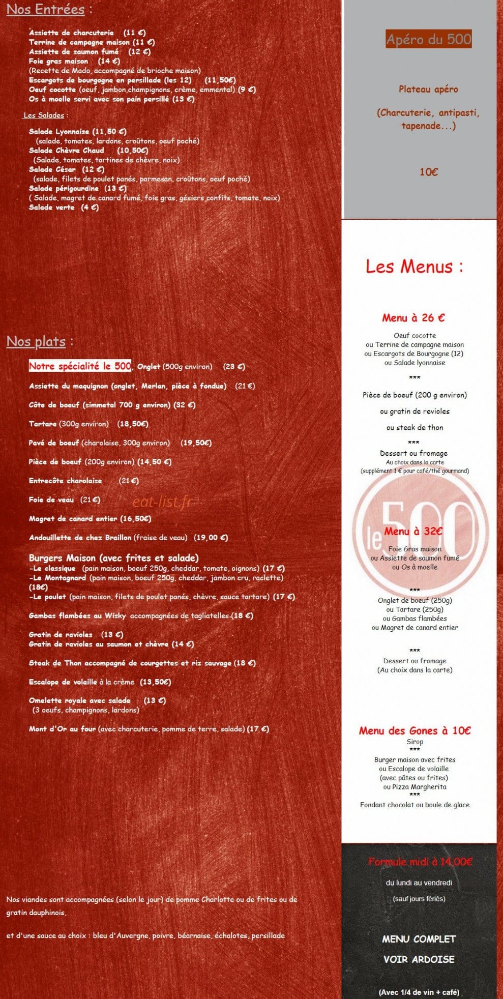 Le 500 — carte page 1