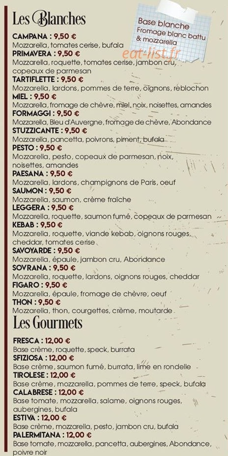 Le pinocchio — carte page 1