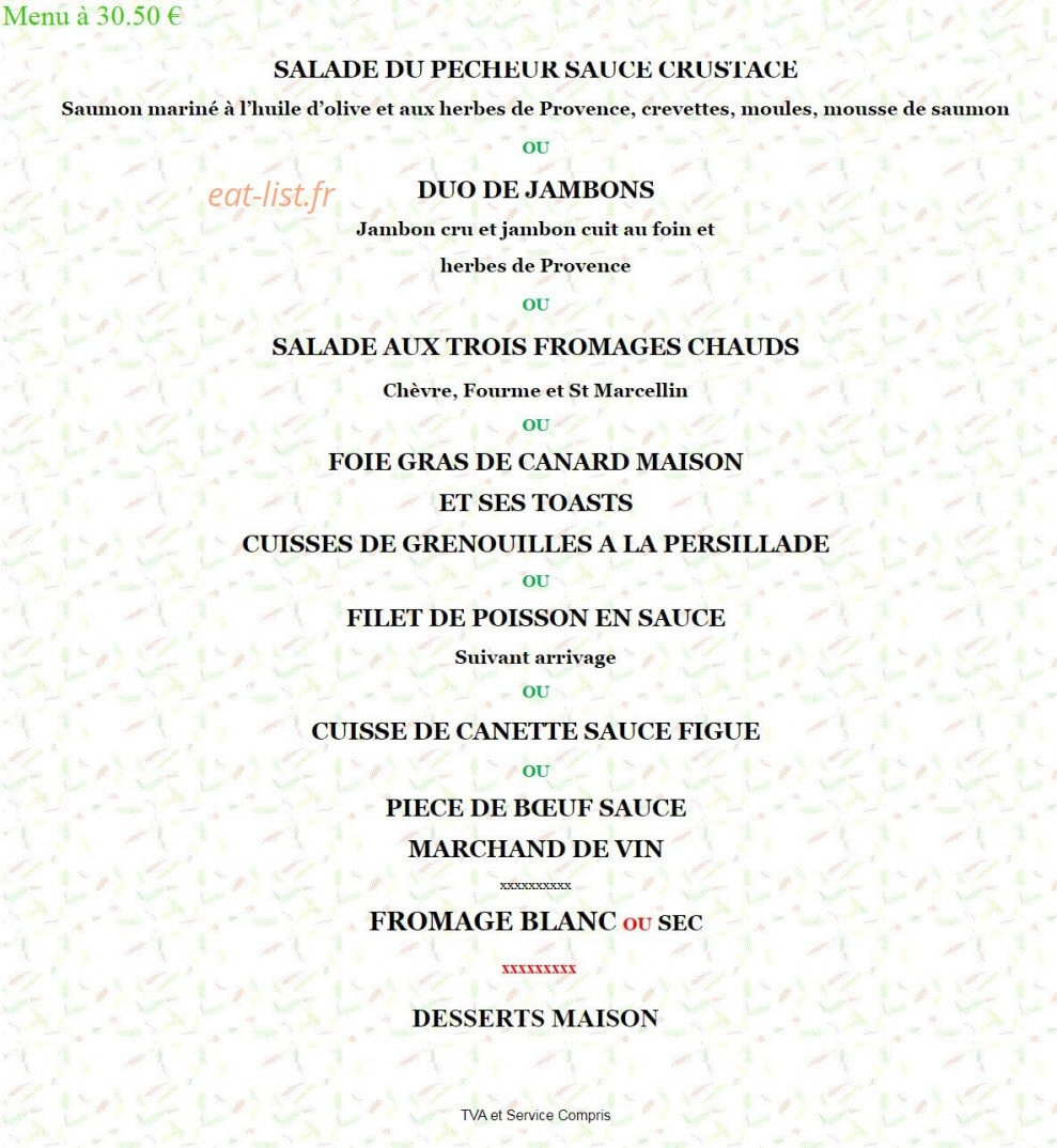 Le Cep Vert — carte page 11