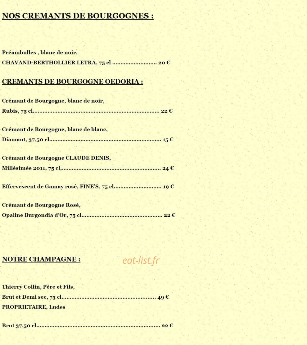 Le Cep Vert — carte page 6