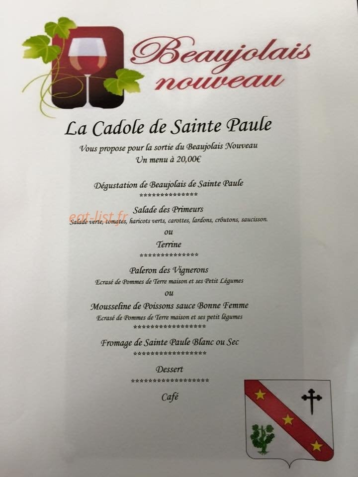 La Cadole de Sainte Paule — carte page 1