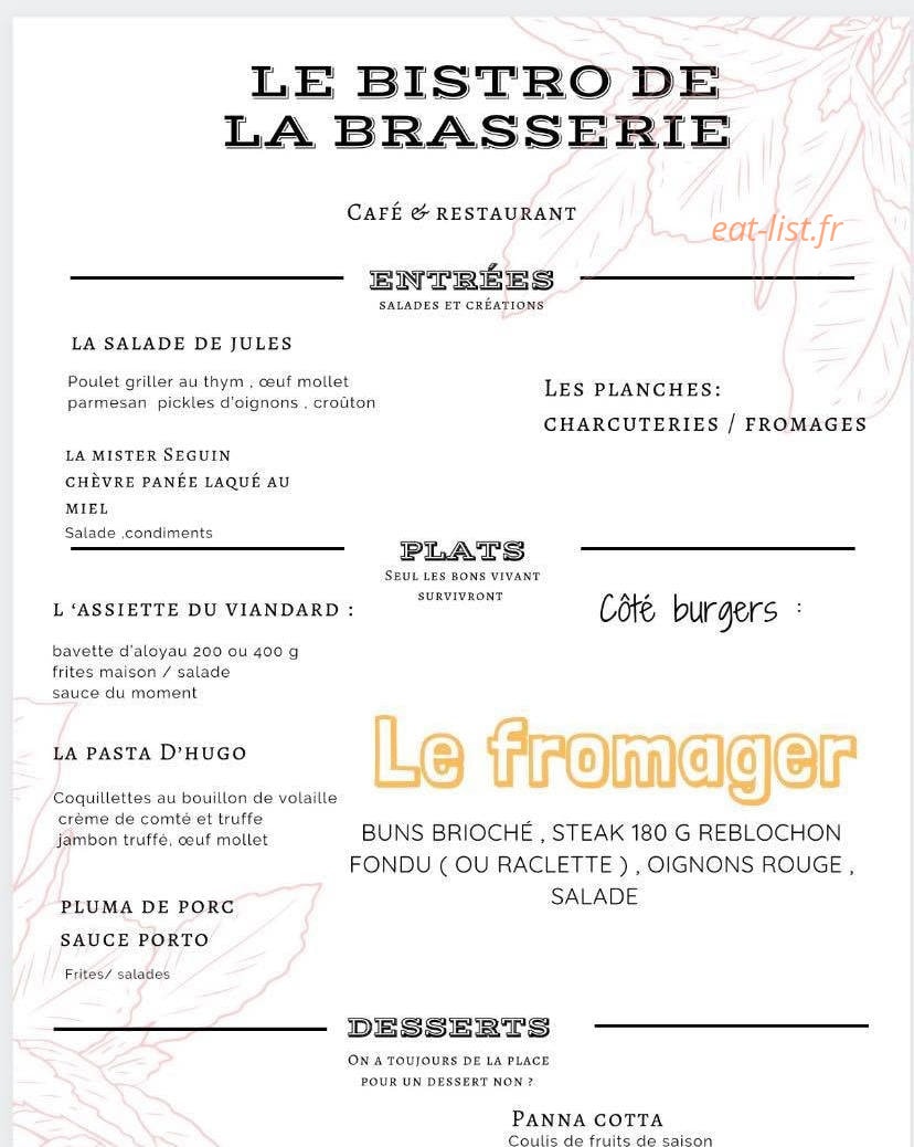Brasserie Des Sports — carte page 2