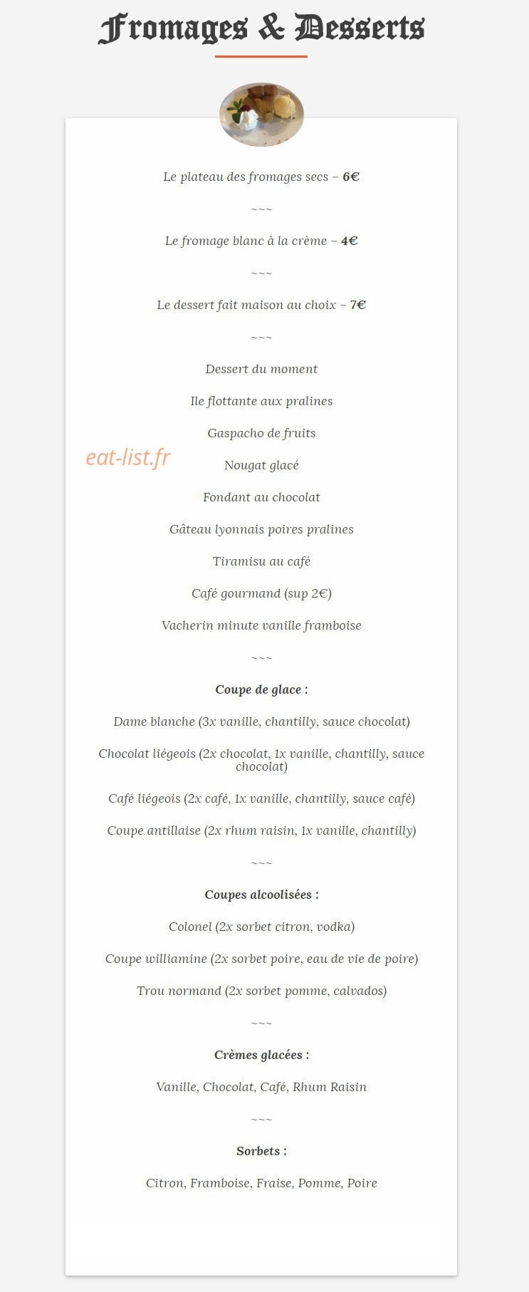 Auberge des aqueducs — carte page 10