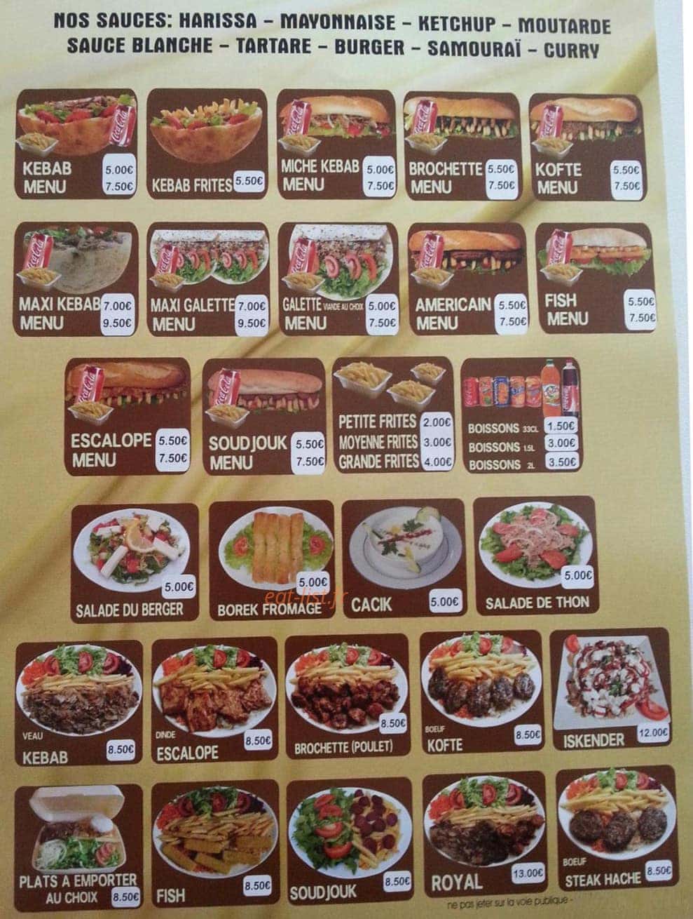 Dogan Kebab — carte page 2