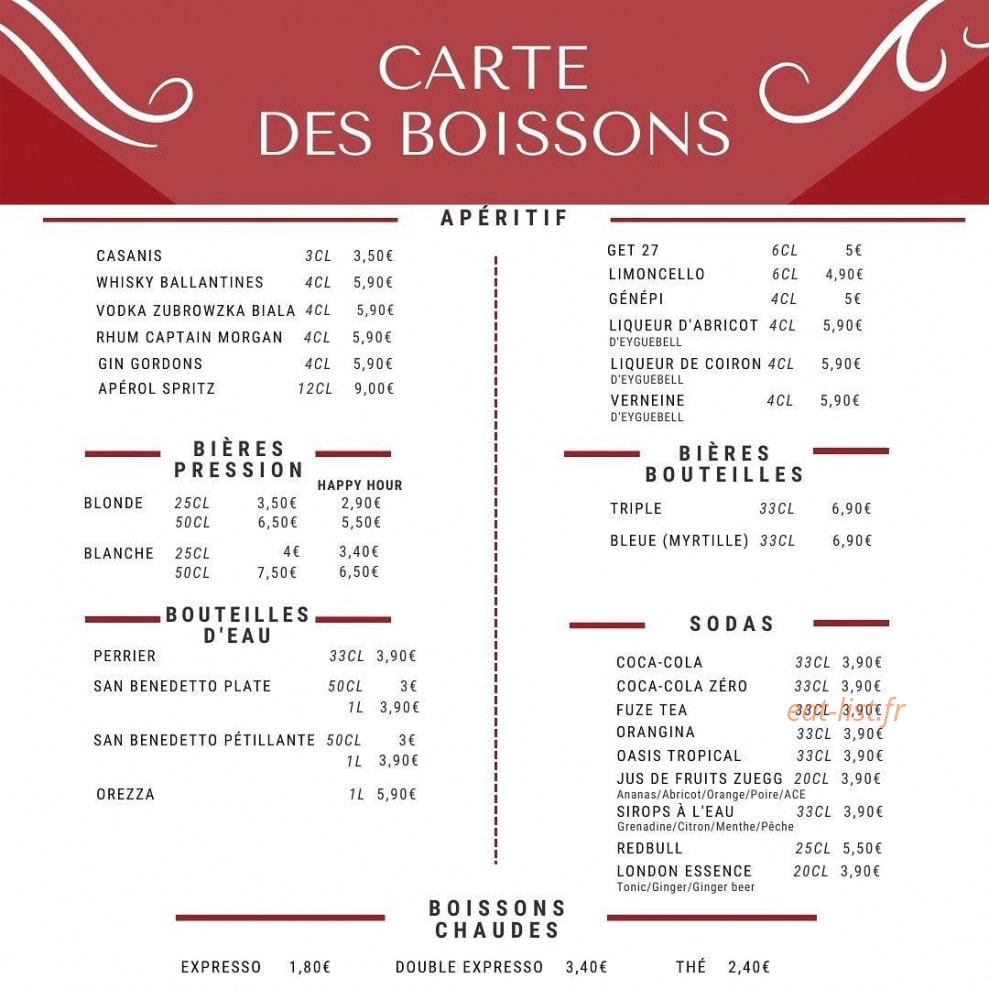 L'instant Tapas — carte page 2